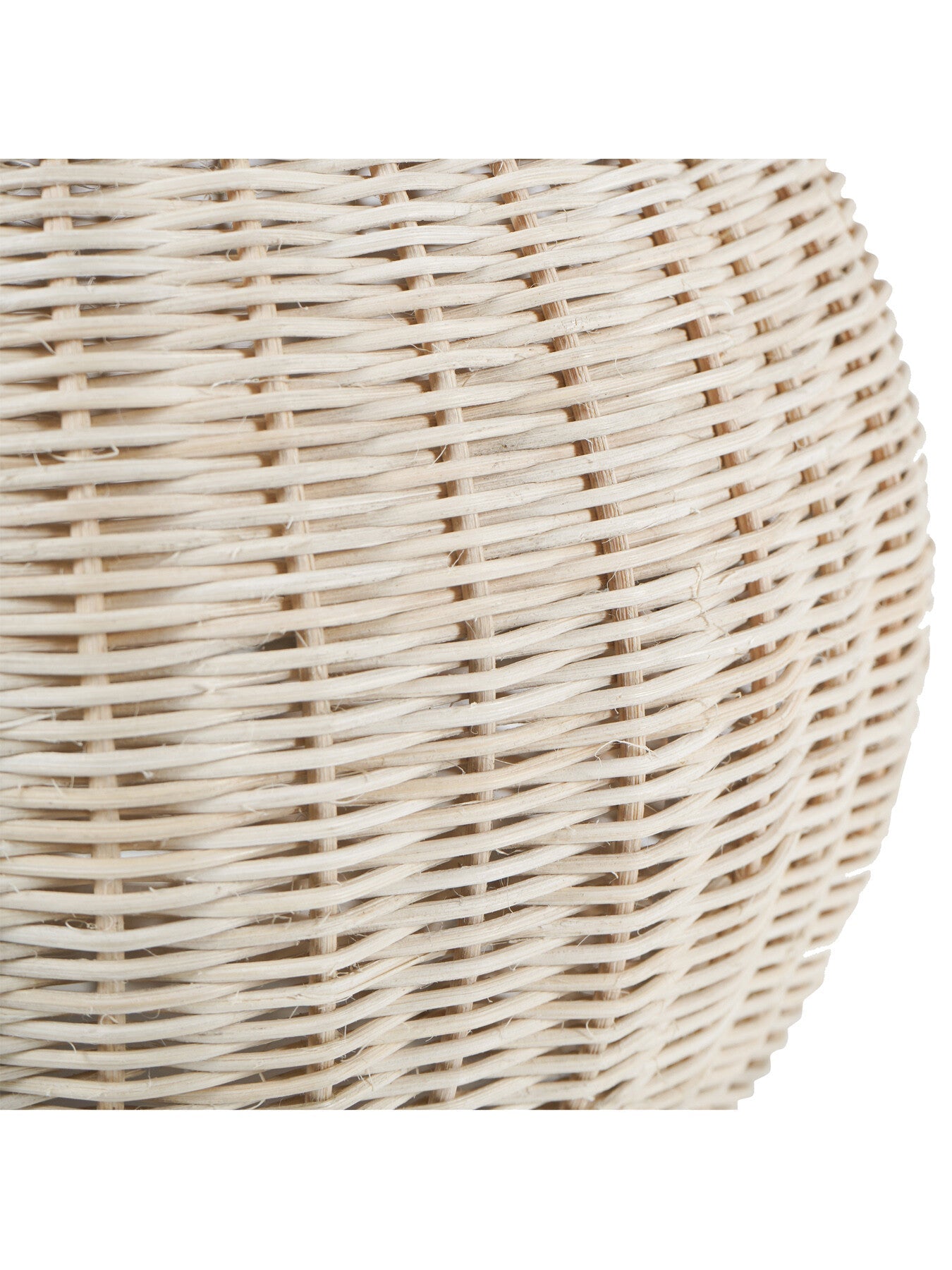 Rattan Lamp with Drum Shade Large