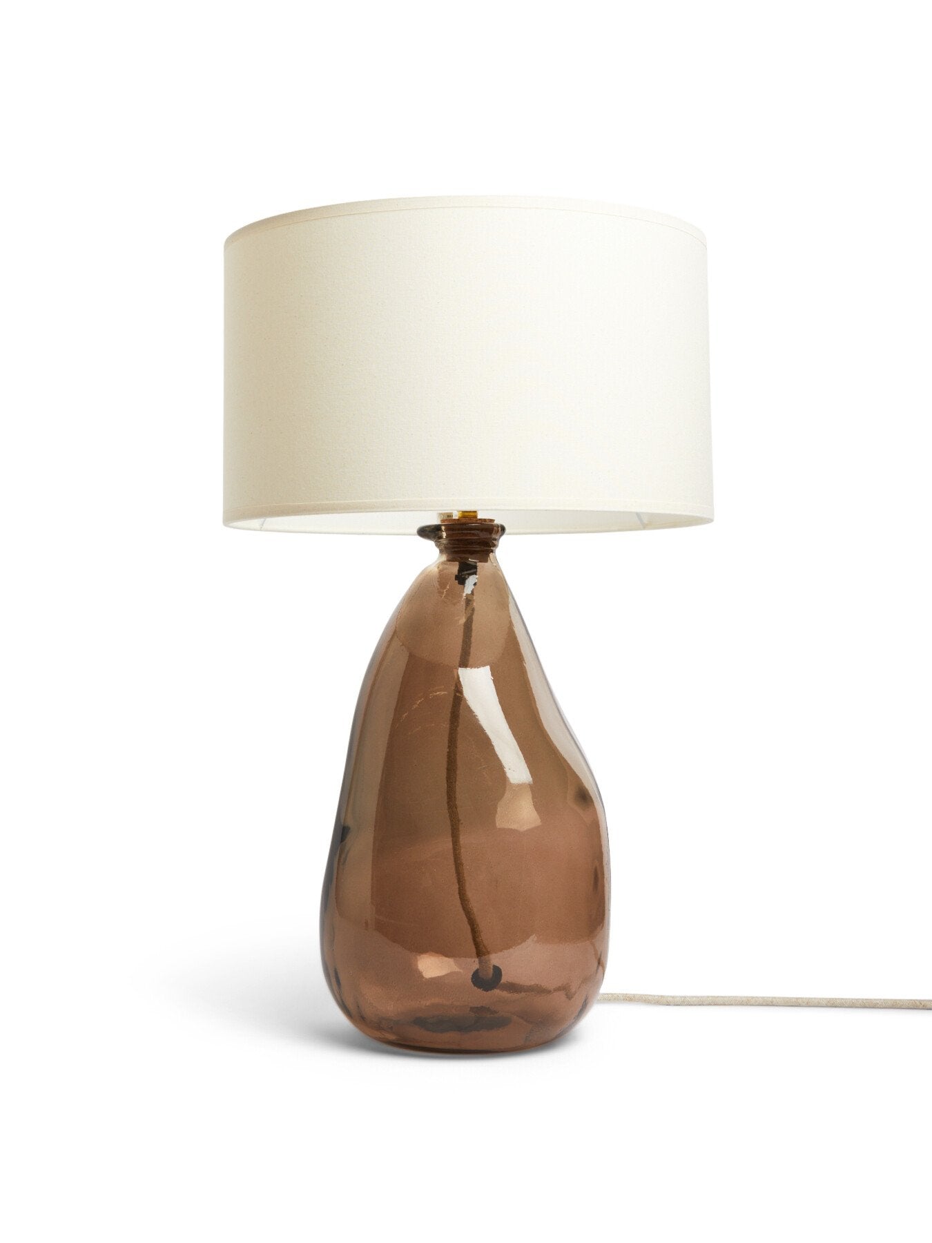 42cm Bubble Lamp Base with Cream Flex