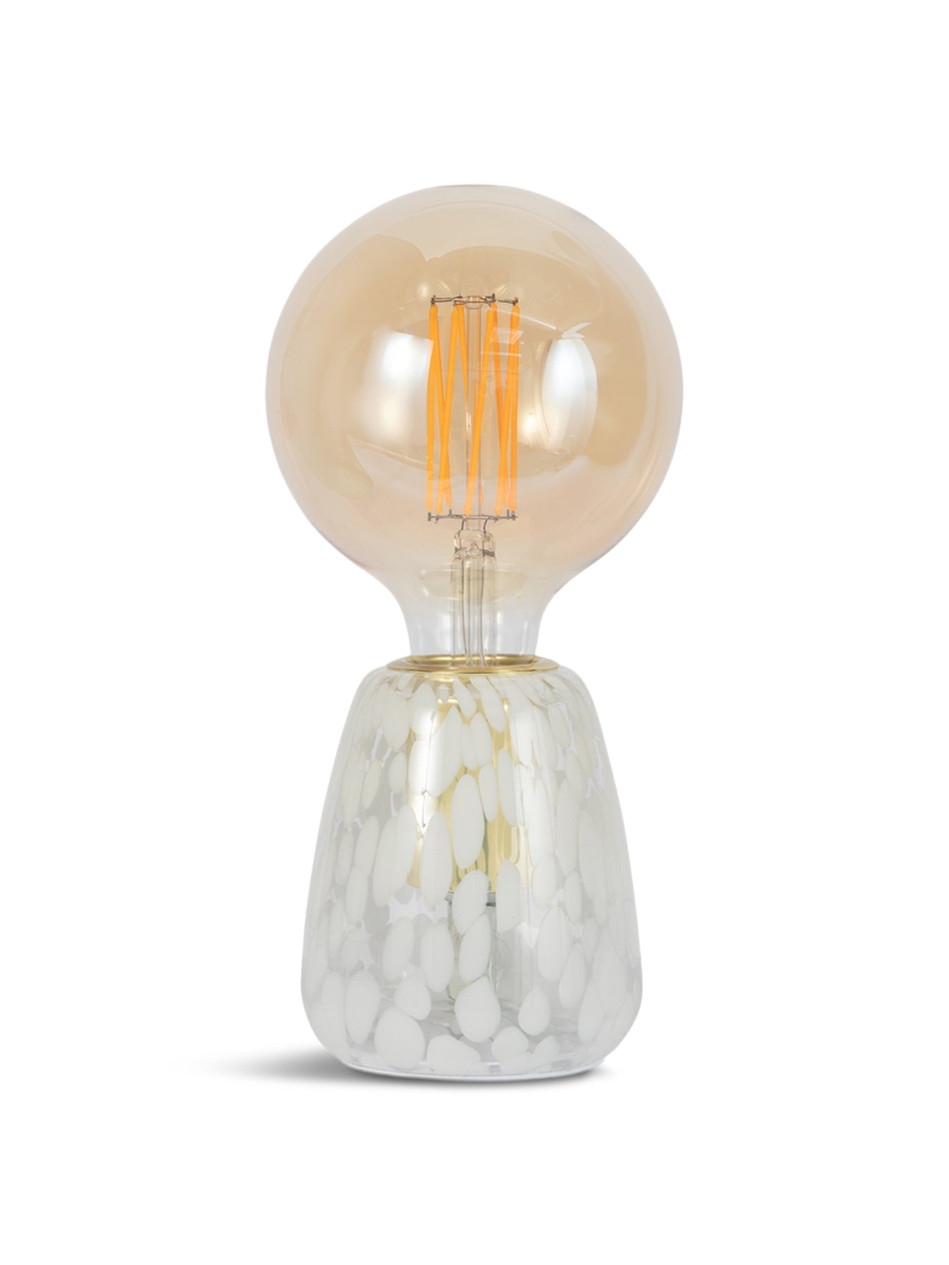 Confetti Glass Table Lamp White