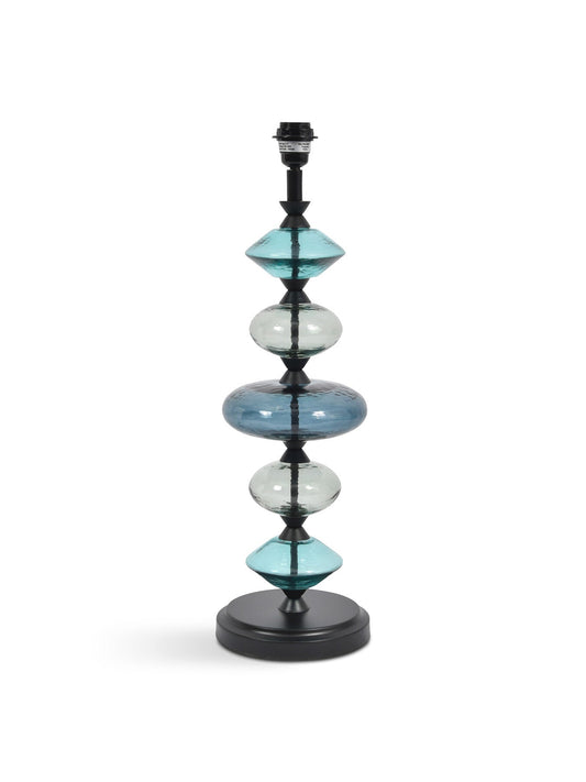 Eva Lamp, Black & Blue Glass (Base Only) - E27 60W 16"