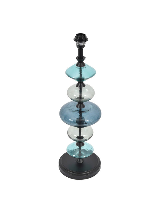 Eva Lamp, Black & Blue Glass (Base Only) - E27 60W 16"