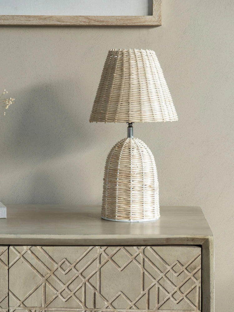 Mini Rattan Lamp Base and Shade